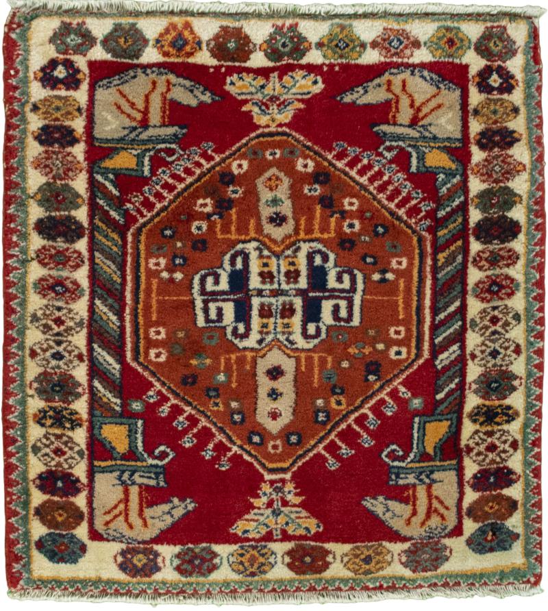Tapis persan Shiraz 64x60 64x60, Tapis persan Noué à la main