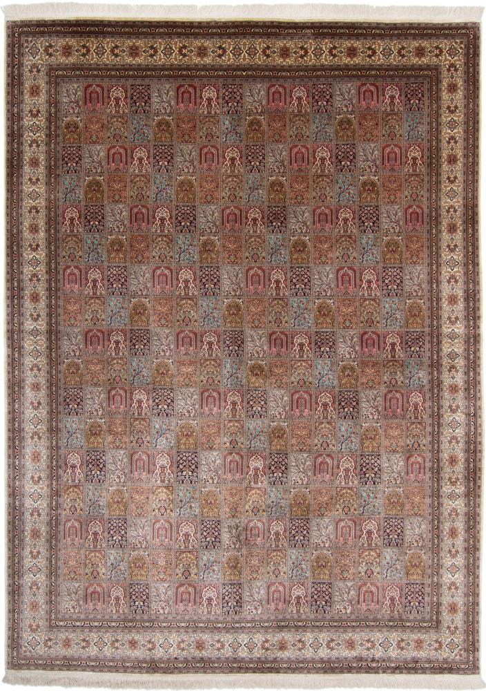 Tappeto indiano Cachemire di Seta 379x271 379x271, Tappeto persiano Annodato a mano