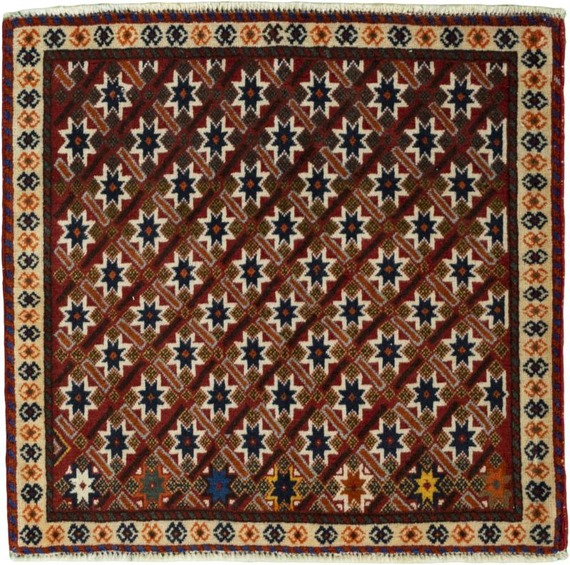 Persialainen matto Shiraz 63x64 63x64, Persialainen matto Solmittu käsin