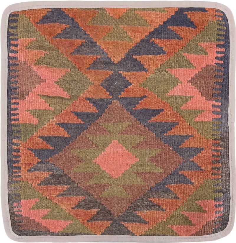 Afghanska mattan Kilim Afghan Kuddfodral 40x40 40x40, Persisk matta Knuten för hand