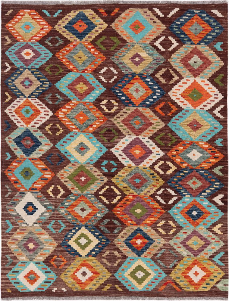 Afghanischer Teppich Kelim Afghan 196x153 196x153, Perserteppich Handgewebt