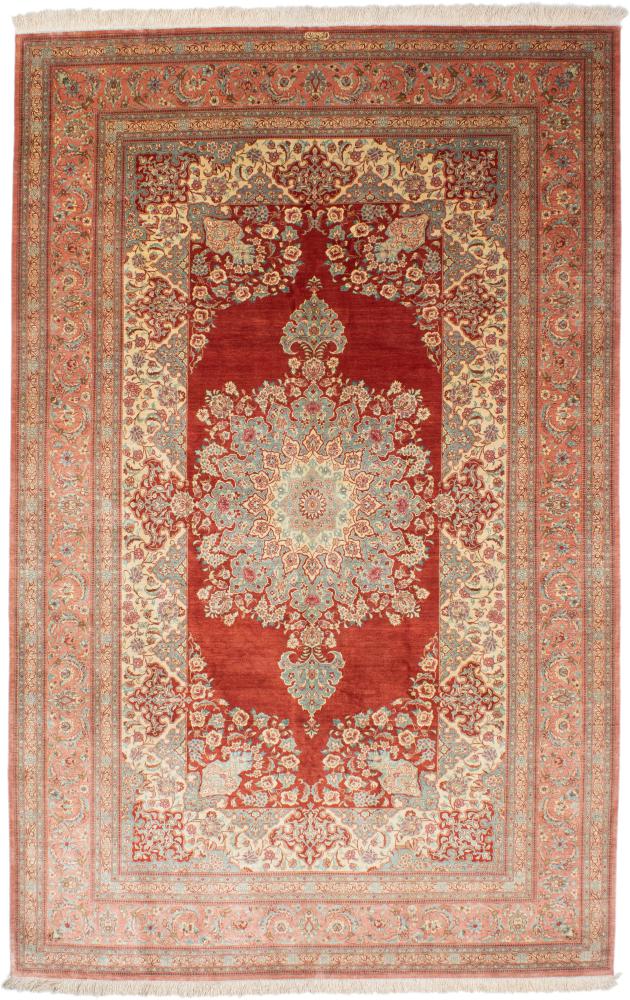 Persian Rug Qum Silk 253x163 253x163, Persian Rug Knotted by hand