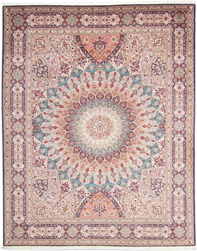 Tapete persa Tabriz 50Raj 257x206 257x206, Tapete persa Atado à mão