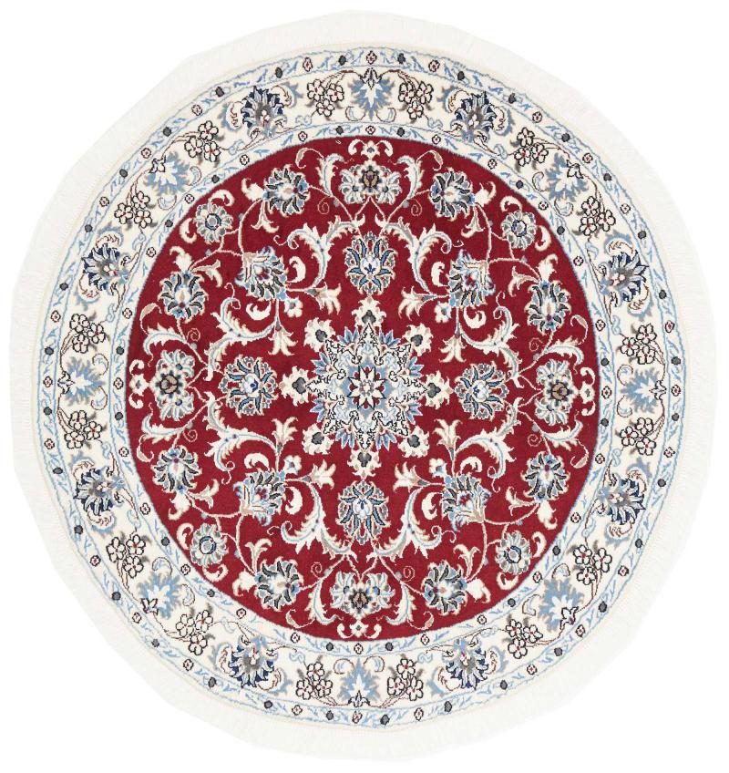 Tapis persan Naïn 134x129 134x129, Tapis persan Noué à la main