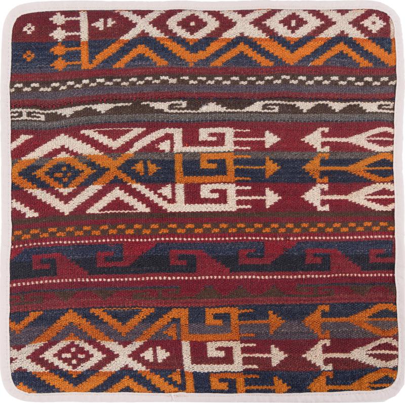 Afghan rug Kilim Afghan Cushion Cover 40x40 40x40, Persian Rug Knotted by hand