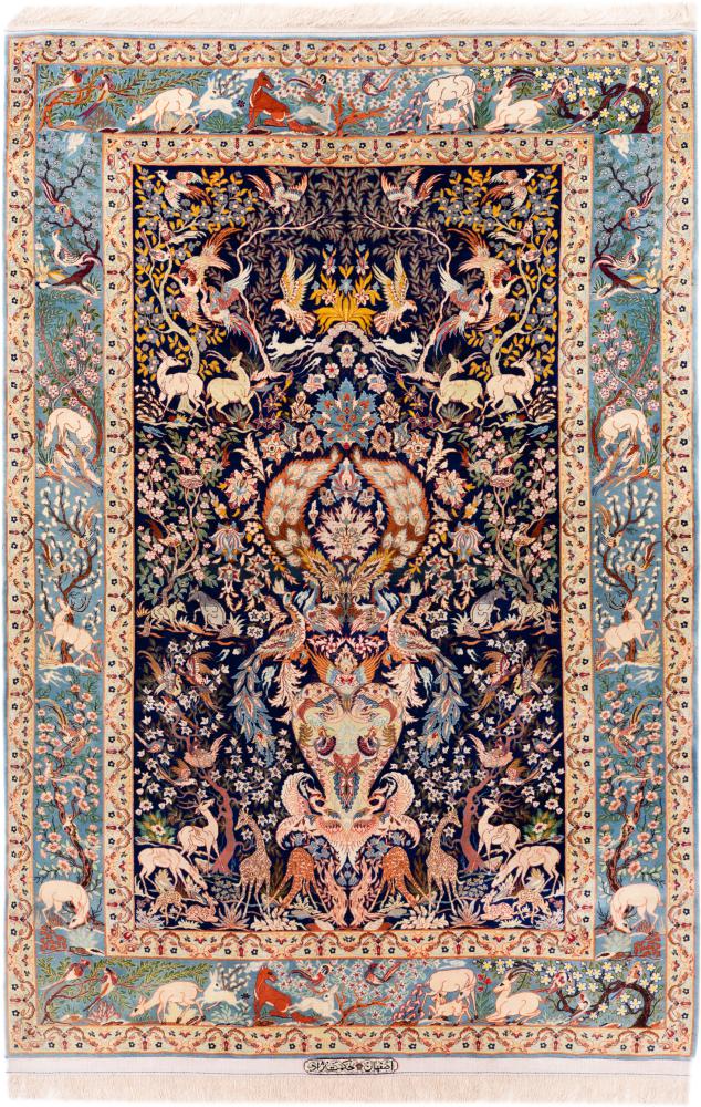Persialainen matto Isfahan Silkkinkette 234x154 234x154, Persialainen matto Käsinsolmittu