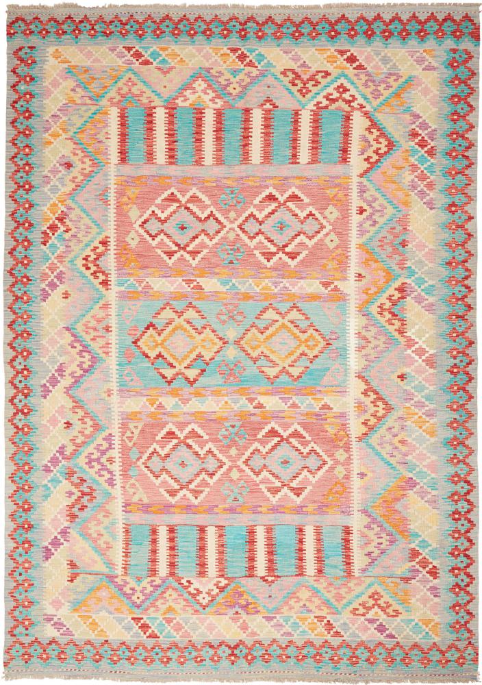 Afghan rug Kilim Afghan 9'7"x6'8" 9'7"x6'8", Persian Rug Woven by hand