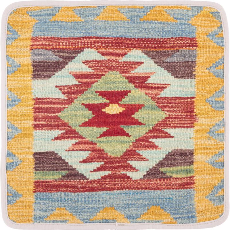 Afghanischer Teppich Kelim Afghan Kissenbezug 1'4"x1'4" 1'4"x1'4", Perserteppich Handgeknüpft