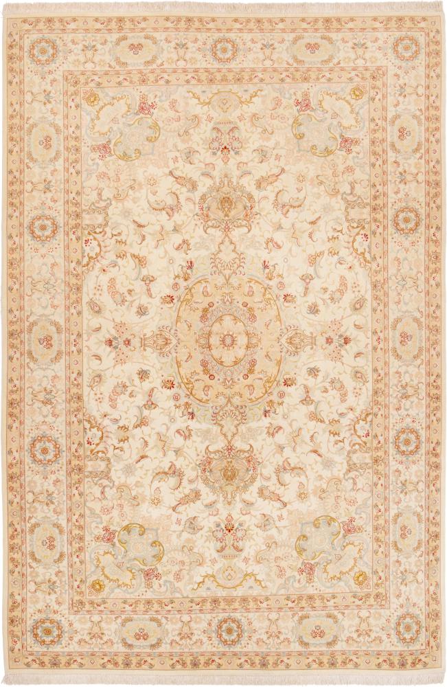 Persian Rug Tabriz 50Raj Silk Warp 302x199 302x199, Persian Rug Knotted by hand