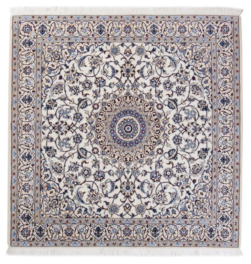 Tapis persan Nain 9La 161x159 161x159, Tapis persan Noué à la main