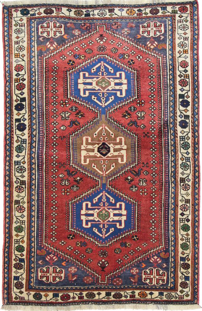 Tapete persa Ghashghai 160x104 160x104, Tapete persa Atado à mão