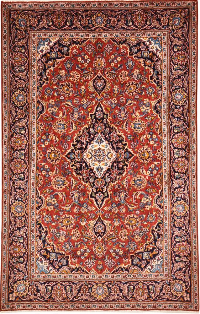 Tapis persan Kashan 221x140 221x140, Tapis persan Noué à la main