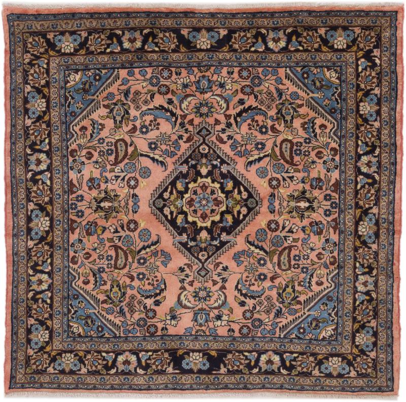 Perzisch tapijt Sarough 161x159 161x159, Perzisch tapijt Handgeknoopte