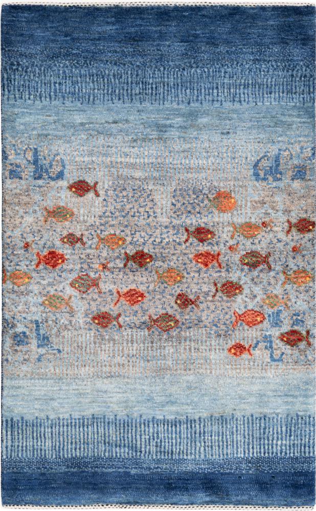 Persisk tæppe Persisk Gabbeh Loribaft Nowbaft 133x81 133x81, Persisk tæppe Knyttet i hånden