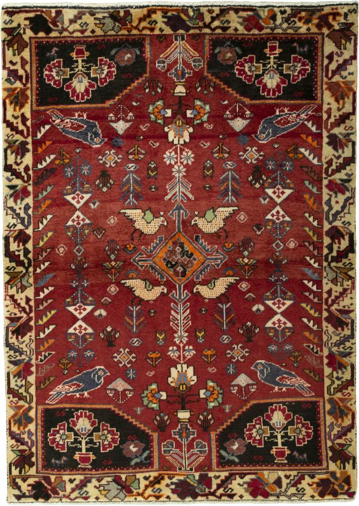 Persian Rug Shiraz 5'3"x3'10" 5'3"x3'10", Persian Rug Knotted by hand