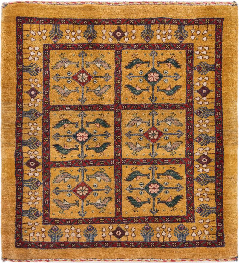 Covor persan Persia Gabbeh Loribaft Z 80x74 80x74, Covor persan Lucrate de mână