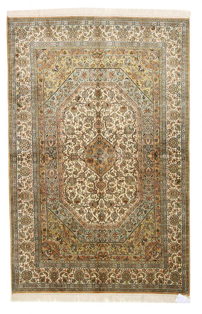 Tapete indiano Kashmir Pura Seda 185x123 185x123, Tapete persa Atado à mão