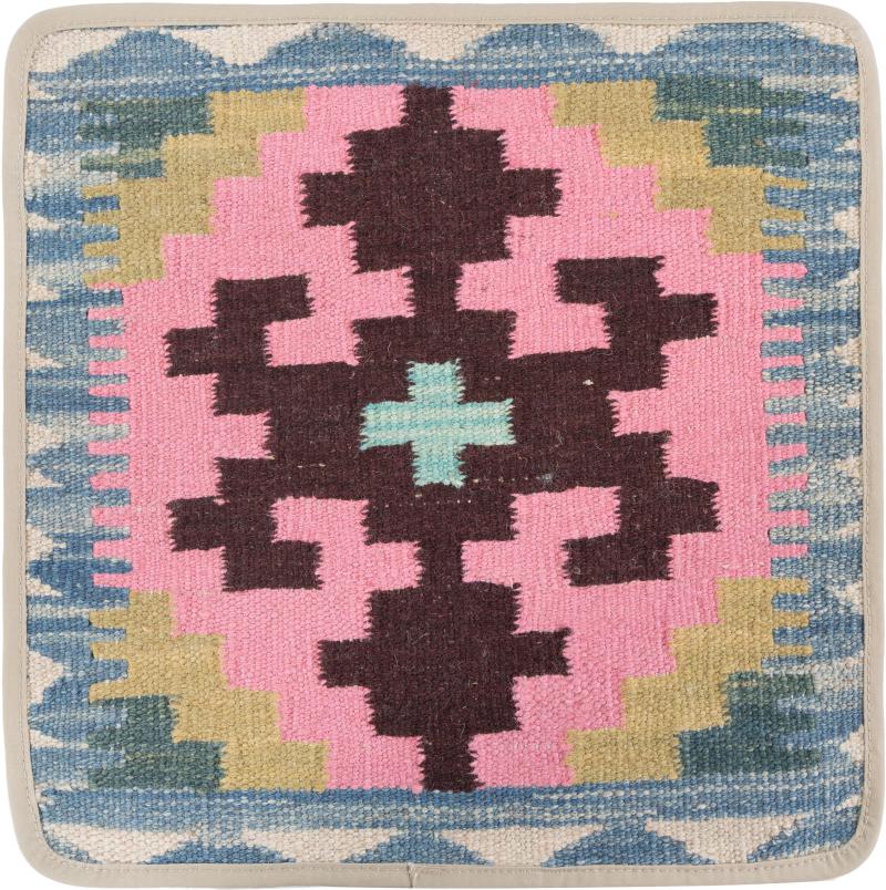Afghan rug Kilim Afghan Cushion Cover 40x40 40x40, Persian Rug Knotted by hand