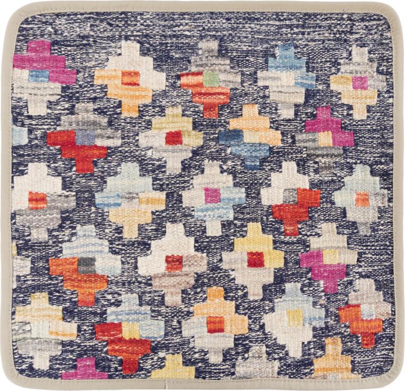 Afghan rug Kilim Afghan Cushion Cover 40x40 40x40, Persian Rug Knotted by hand