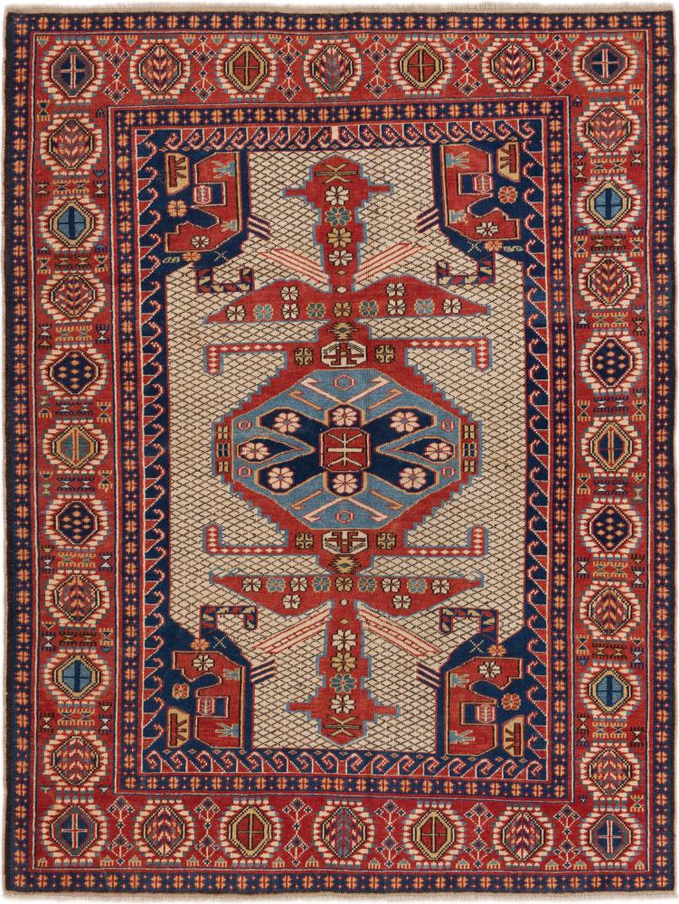 Russisk tæppe Kazak Gamle 165x126 165x126, Persisk tæppe Knyttet i hånden