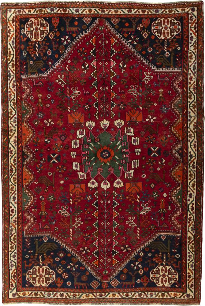 Περσικό χαλί Shiraz 7'10"x5'4" 7'10"x5'4", Περσικό χαλί Οι κόμποι έγιναν με το χέρι