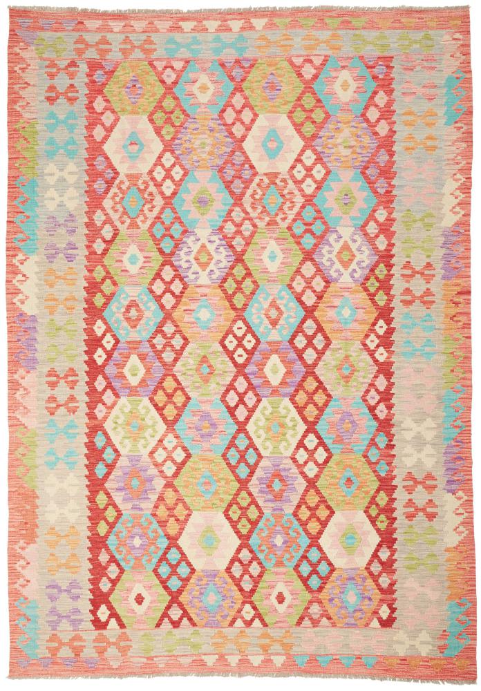 Afghan rug Kilim Afghan 9'4"x6'6" 9'4"x6'6", Persian Rug Woven by hand