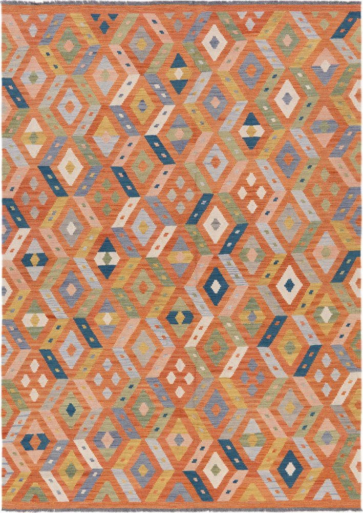 Tapis afghan Kilim Afghan 244x171 244x171, Tapis persan Tissé à la main