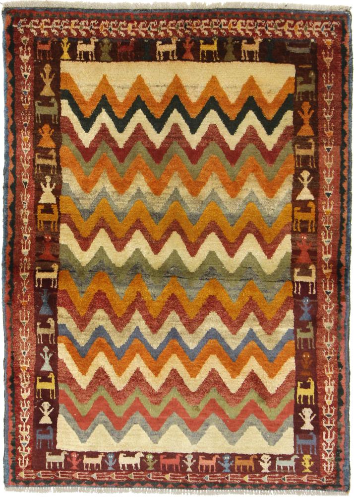 Tapete persa Ghashghai 154x109 154x109, Tapete persa Atado à mão