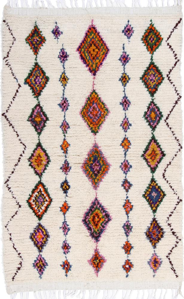 Tapete marroquino Berber Maroccan Beni Ourain 245x155 245x155, Tapete persa Atado à mão