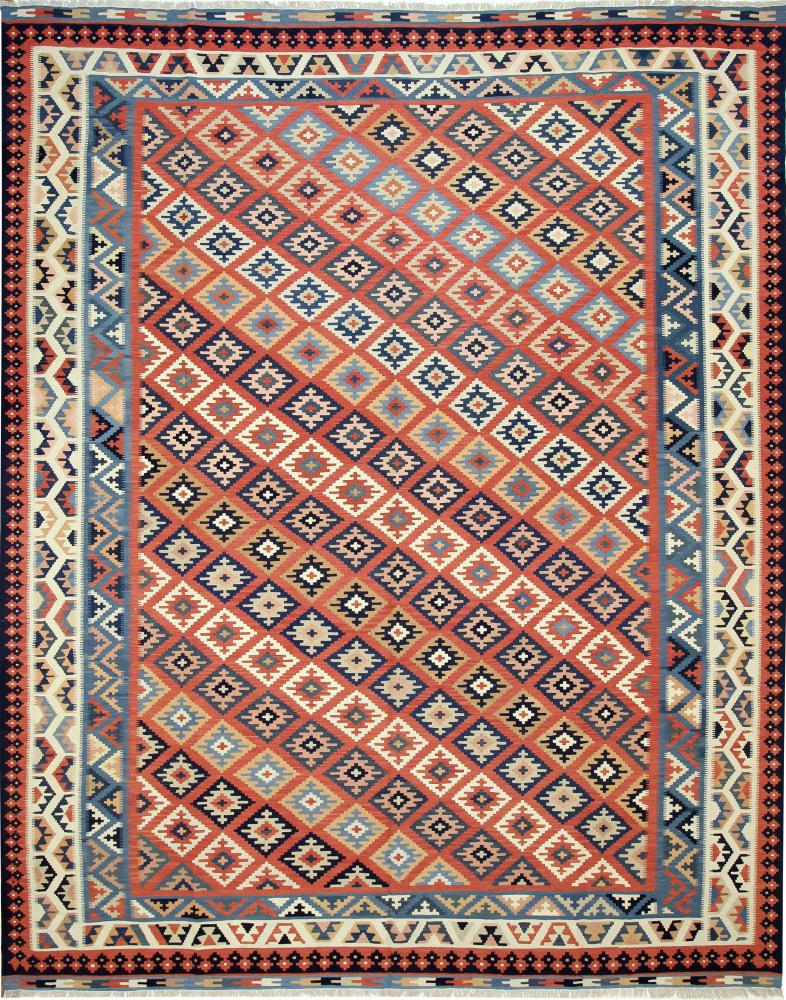 Tapete persa Kilim Fars 387x307 387x307, Tapete persa Tecido à mão