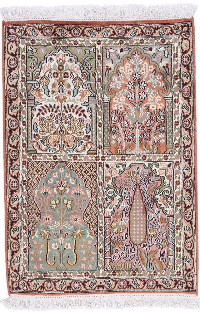 Indisk tæppe Kashmir Designer tæpper 88x63 88x63, Persisk tæppe Knyttet i hånden