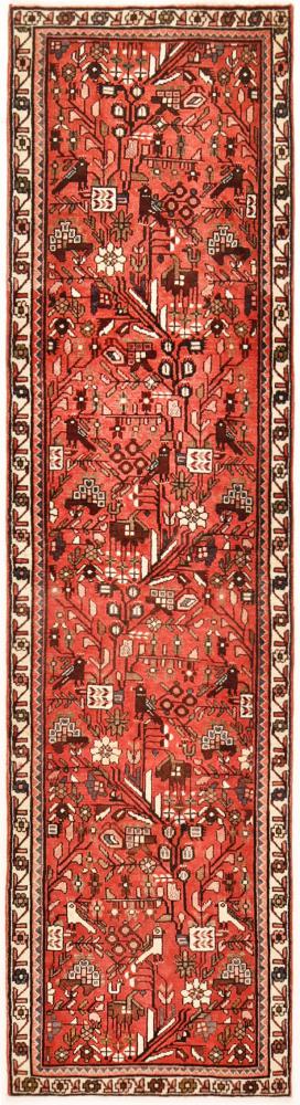 Persian Rug Hamadan 10'2"x2'8" 10'2"x2'8", Persian Rug Knotted by hand
