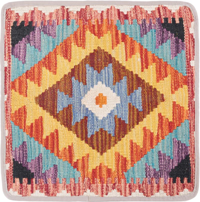 Afghanska mattan Kilim Afghan Kuddfodral 40x40 40x40, Persisk matta Knuten för hand