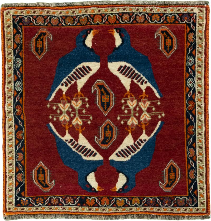 Tapis persan Shiraz 66x66 66x66, Tapis persan Noué à la main