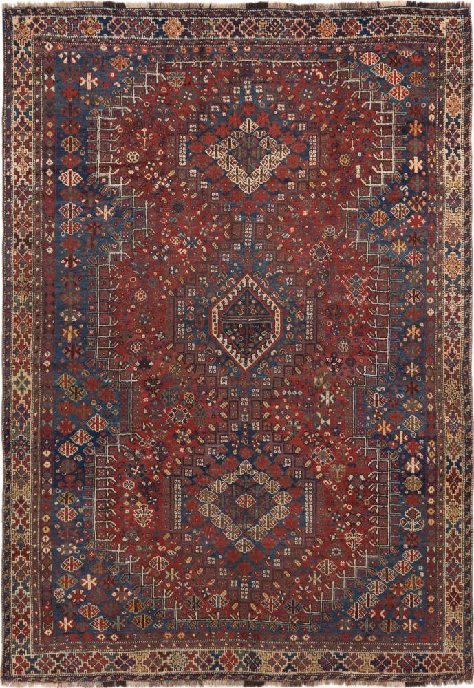 Persisk teppe Ghashghai Gammel 302x210 302x210, Persisk teppe Knyttet for hånd