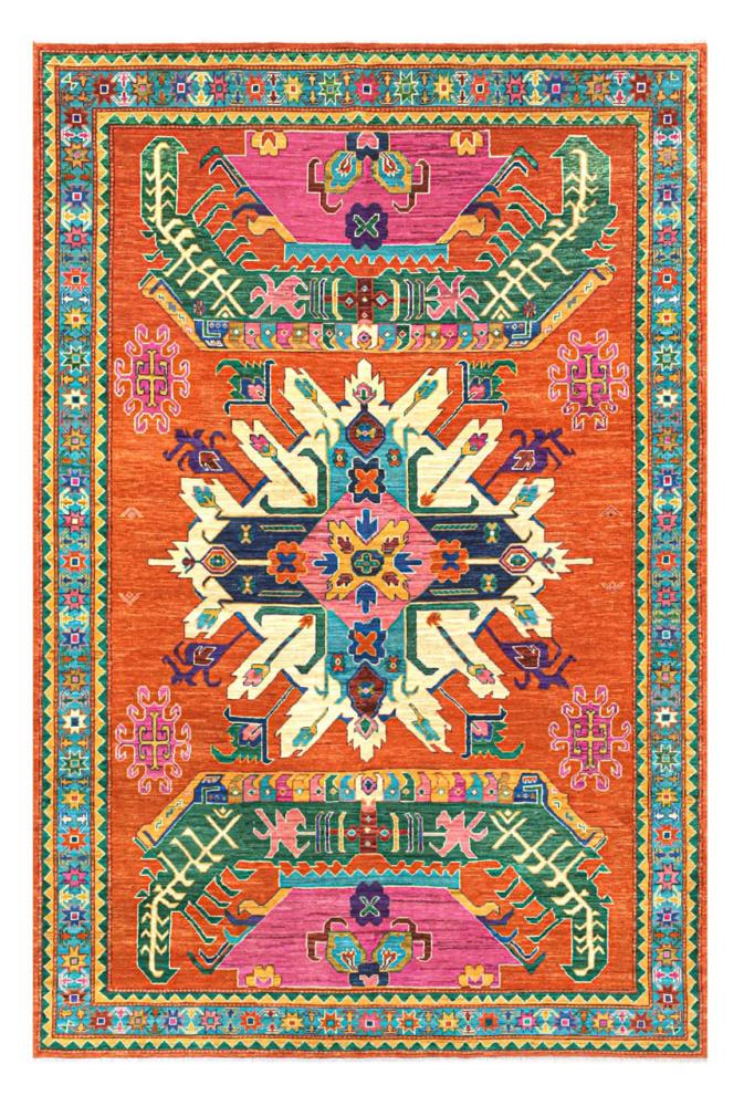 Pakistanilainen matto Kazak Edition 293x197 293x197, Persialainen matto Solmittu käsin