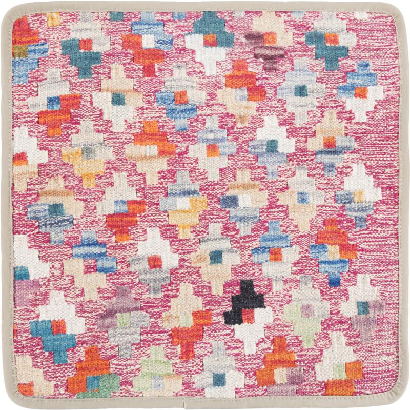 Afghan rug Kilim Afghan Cushion Cover 40x40 40x40, Persian Rug Knotted by hand