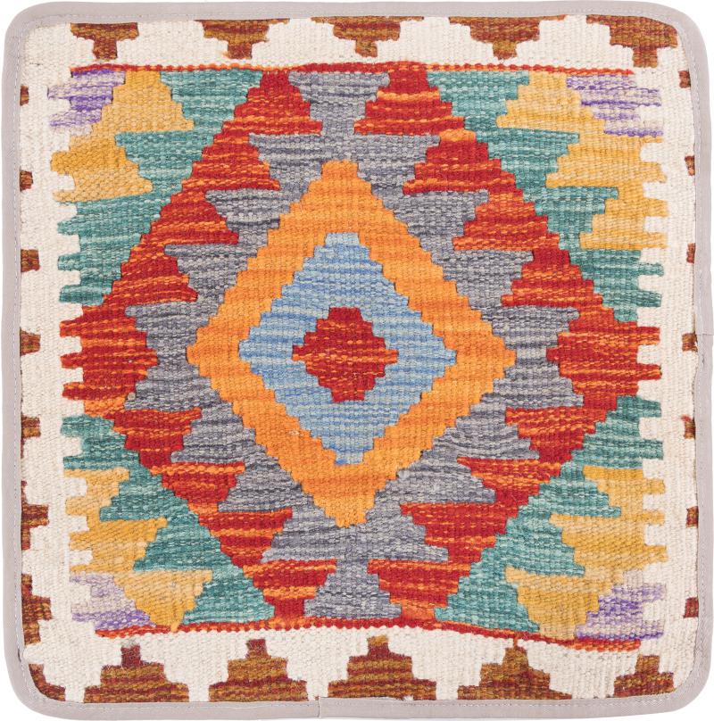 Afghan rug Kilim Afghan Cushion Cover 40x40 40x40, Persian Rug Knotted by hand