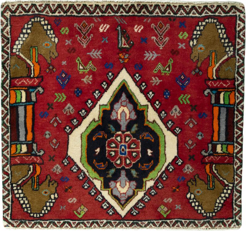 Persian Rug Shiraz 69x74 69x74, Persian Rug Knotted by hand