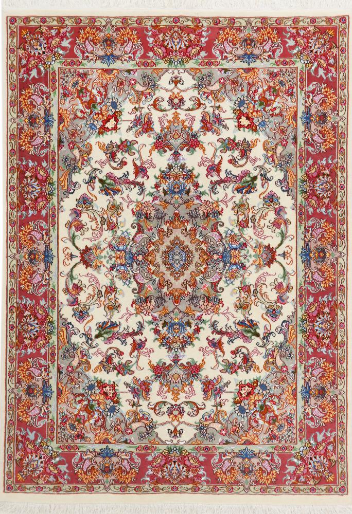 Tapete persa Tabriz 50Raj 207x145 207x145, Tapete persa Atado à mão