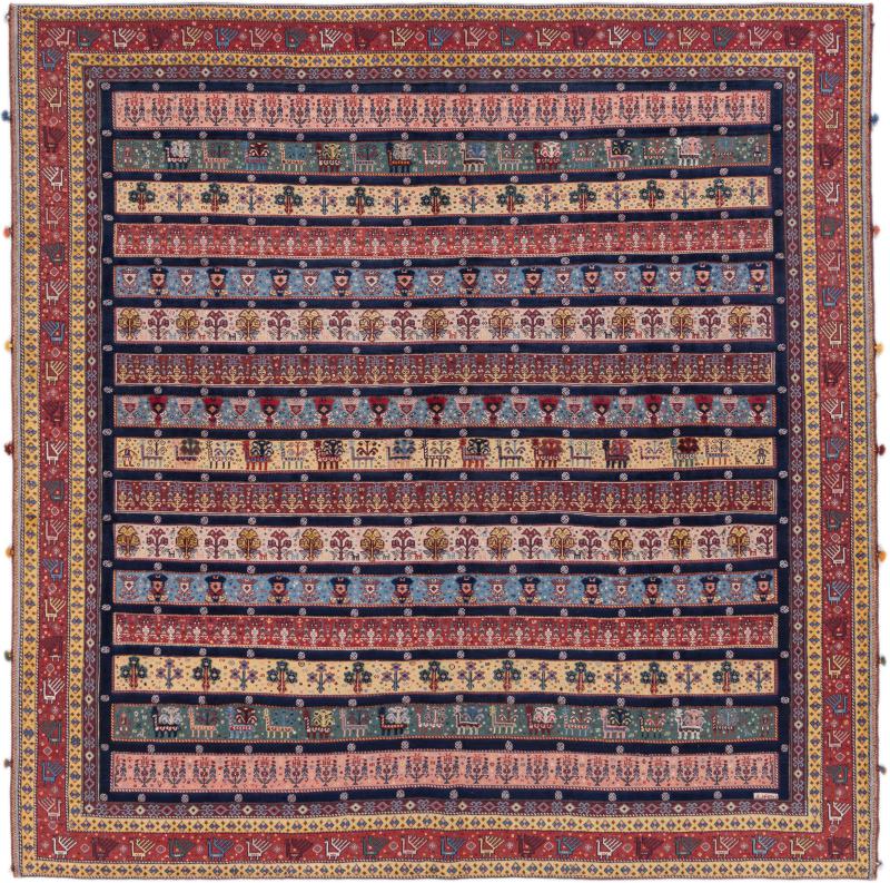 Tapis persan Nimbaft Z 247x250 247x250, Tapis persan Noué à la main