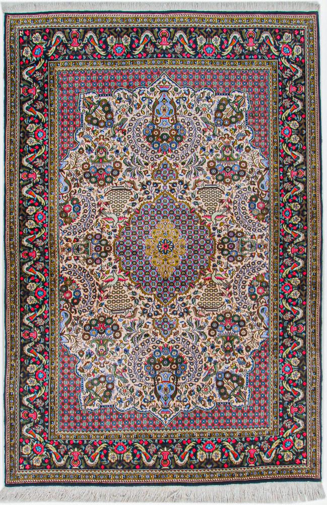 Persian Rug Qum Kork 212x141 212x141, Persian Rug Knotted by hand