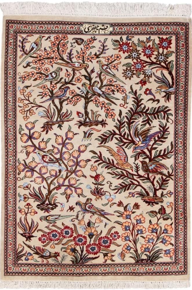 Tapis persan Ghom Soie 76x53 76x53, Tapis persan Noué à la main