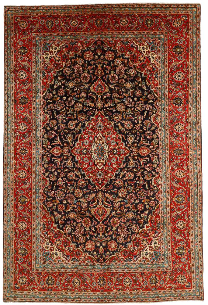 Persian Rug Keshan 12'4"x8'2" 12'4"x8'2", Persian Rug Knotted by hand