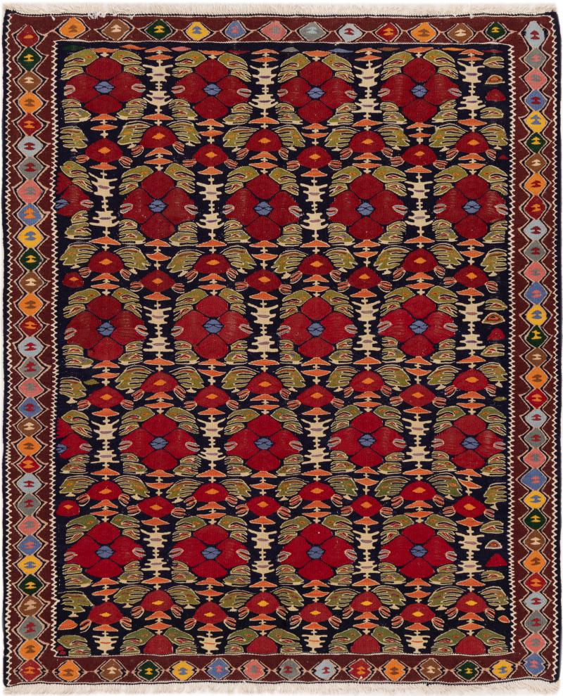 Tapete persa Kilim Senneh 146x119 146x119, Tapete persa Atado à mão