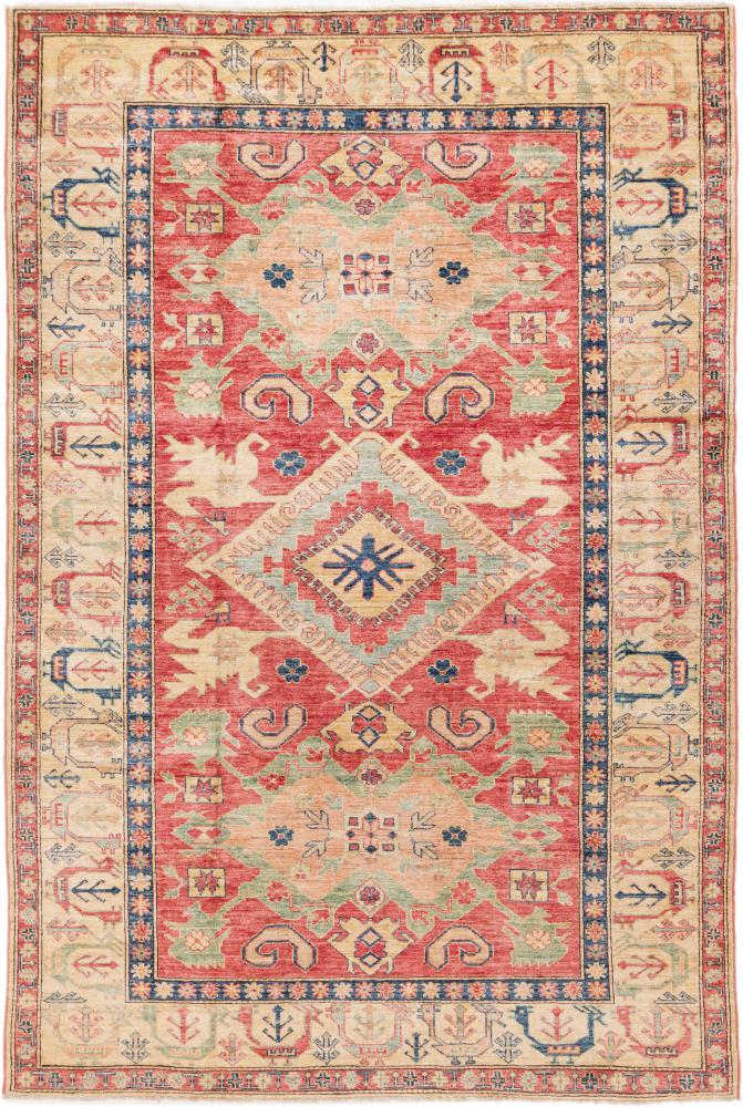 Αφγανικό χαλί Super Kazak 249x165 249x165, Περσικό χαλί Οι κόμποι έγιναν με το χέρι