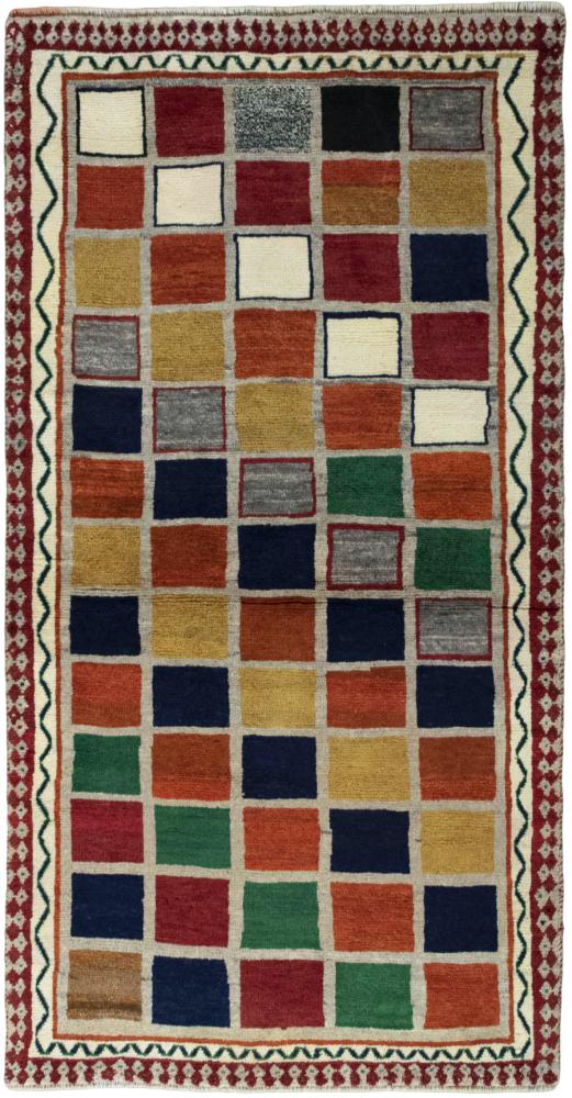 Persian Rug Persian Gabbeh Ghashghai 211x110 211x110, Persian Rug Knotted by hand