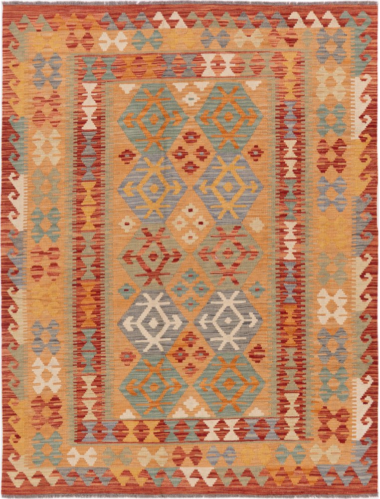Afghansk tæppe Kelim Afghan 201x153 201x153, Persisk tæppe Håndvævet