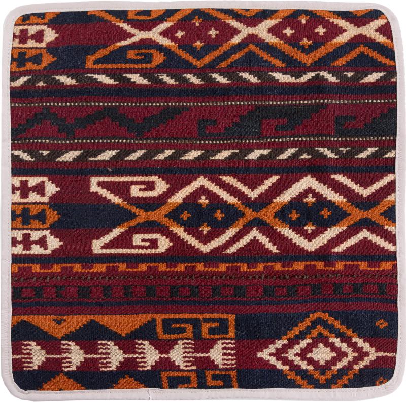 Afghan rug Kilim Afghan Cushion Cover 40x40 40x40, Persian Rug Knotted by hand