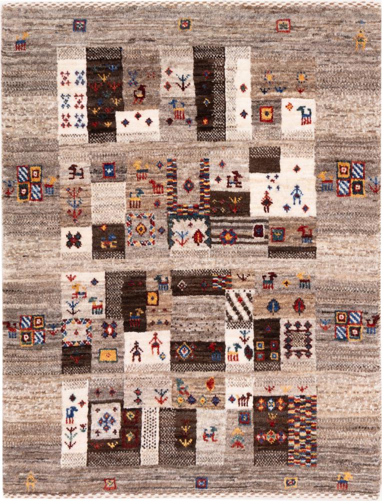Tapis persan Persan Gabbeh Loribaft Nowbaft 93x73 93x73, Tapis persan Noué à la main